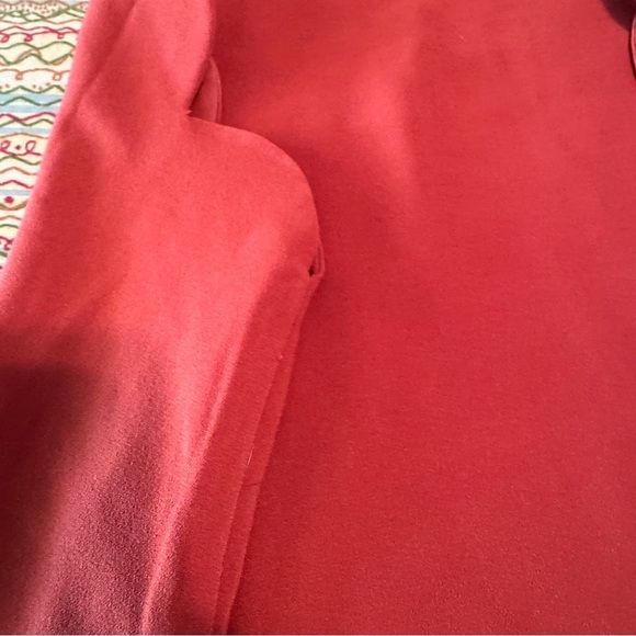 Entro Burnt Orange/Redish Sleeveless Cut Out Tank Top Scalloped edges Size L - Picture 7 of 11